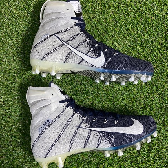 Nike Vapor Untouchable 3 Elite P Football Cleats White Navy AO3006-101 Mens 16